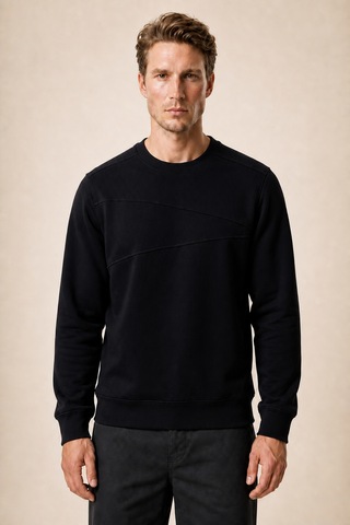 Redline Lines Regular Fit Kışlık Sweatshirt Siyah