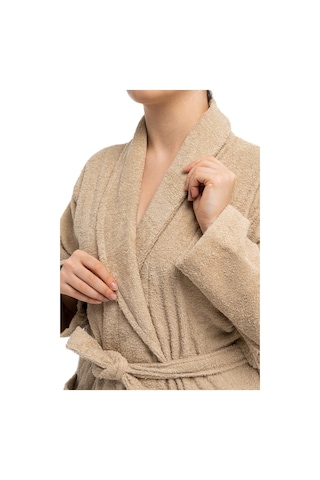 Soley Minerva Extra Yumuşak %100 Pamuk Kadın / Erkek Unisex Bornoz Kahve