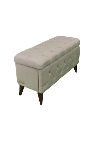 Vavonni Sandıklı Puf 90Cm Krem A+ Kalite