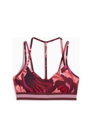 Puma Floral Rıbbon Low Bra Sporcu Sütyeni 52749496 Bordo