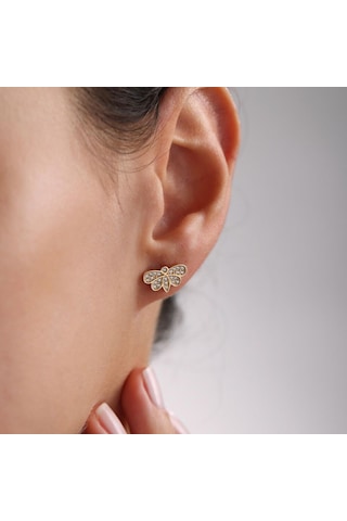 Sembol Gold Altın Kelebek Küpe 1.0 Cm