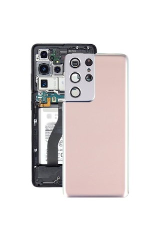 Cbtx Samsung Galaxy Uyumlu S21 Ultra 5g Pil Arkakapak Kamera Lens Kapağı Altın