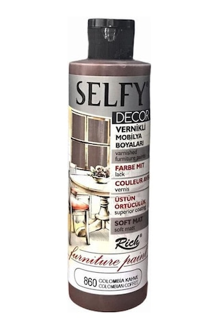 Rich Selfy Decor Vernikli Boya 240 Cc 860 Colombia Kahve