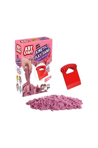 03688 Dede, Aksesuarlı Pembe Kinetik Oyun Kumu 500 Gr Çok Renkli