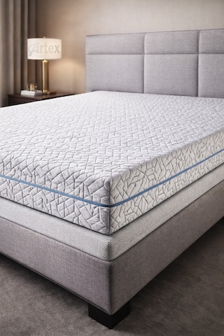Artex Silverline Fermuarlı Yatak Kılıfı 140x190 Koruyucusu %100 Pamuklu Kılıf Özel Üretim Kapitone Çift Kişilik Çift Kişilik Beyaz