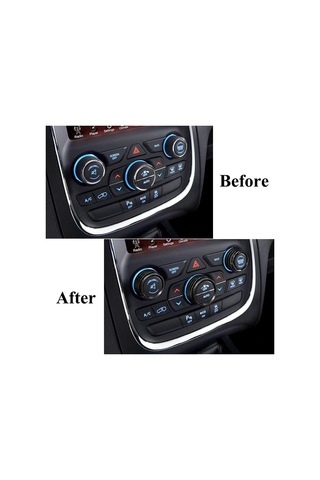 Jeemson Dodge Durango 2014-2020/jeep Cherokee/grand Cherokee 2014-2021 İçin Klima-volüm Regülatör Düğme Kapağı Siyah 3'lü Alüminyum Set