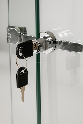 Proalet Sürgülü Cam Kilidi, 140 Mm, Zamak Gövde, Krom Kaplama, 3-6 Mm Kalın Cam Kapak İçin, 2 Yedek Anahtarlı, Güvenlik Kilidi, Cam Dolap, Vitrin, Sürgü Kapak Uyumlu, Kolay Montaj