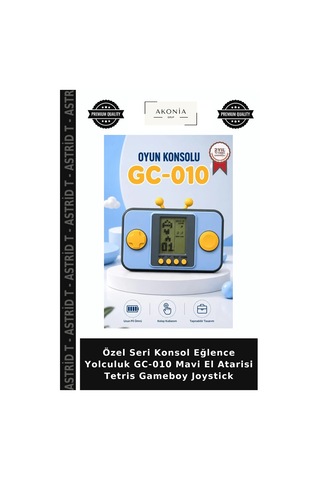 Özel Seri Konsol Eğlence Yolculuk Gc-010 Mavi El Atarisi Tetris Gameboy Joystick