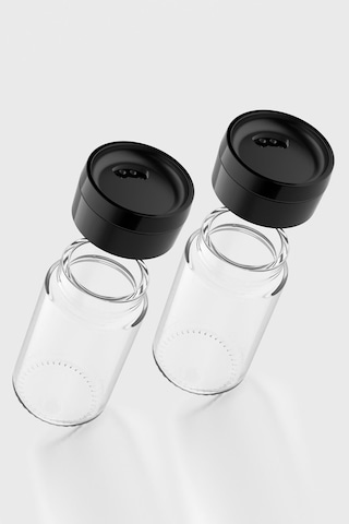Renga Dorian 105 Ml Siyah Kapaklı 2'li Cam Tuzluk Biberlik Seti 121006 Siyah