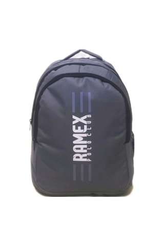 Unisex Gri Ramex Sırt Çantası Büyük Boy Seyahat Okul Çantası Su Itici Gri