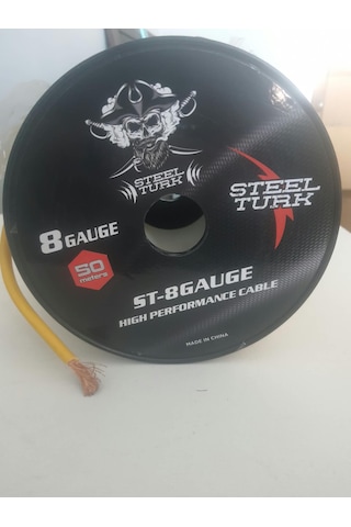 Steeltürk 8 Ga Kablo 50 Metre Sarı