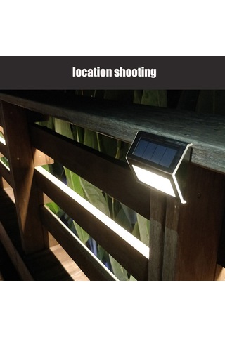 Xindoker 3 Led Güneş Enerjili Duvar Lambası, Otomatik Açık/kapalı, Ip44, Dış Mekan Merdiven Bahçe Aydınlatması Sıcak Beyaz Ilık Beyaz