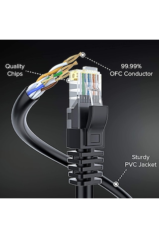 200m Cat6 İnternet Ethernet Ağ Kablosu 200 Metre 23 Awg Kalın Çift Katmanlı Dış Mekan Uyumlu