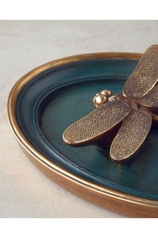 English Home Dragonfly Polyresin Duvar Aksesuarı Bordo