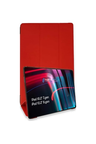 Apple İpad 10.2 7.nesil Kılıf Tablet Smart Kılıf - Kırmızı -