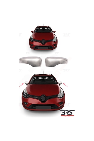 Renault Clio 4 Uyumlu 2012-2018 Krom Ayna Kapağı 2 Parça Paslanmaz Çelik