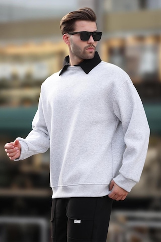 Madmext Karmelanj Polo Yaka Erkek Sweatshirt 7086 Çok Renkli