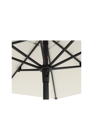 Mini Pro Push-up Sistemli Şemsiye 210x210 Bahçe Balkon Plaj Şemsiyesi Beyaz Beyaz