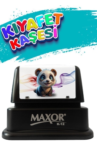 Maxor Kaşe Kıyafet Kaşesi Panda Temalı Öğrenci Kaşesi / Kıyafet Etiketi / Kumaş Kıyafet Kaşesi