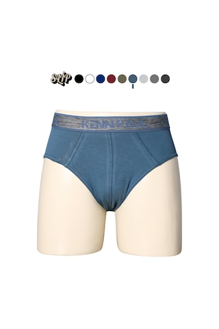 Kp 3'lü Erkek Düz Pamuklu Renkli Boxer Slip Boxer Haki Bordo