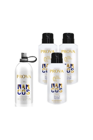 Prova Narcos Erkek Parfüm EDP 120 ML + Deodorant 3 x 150 ML
