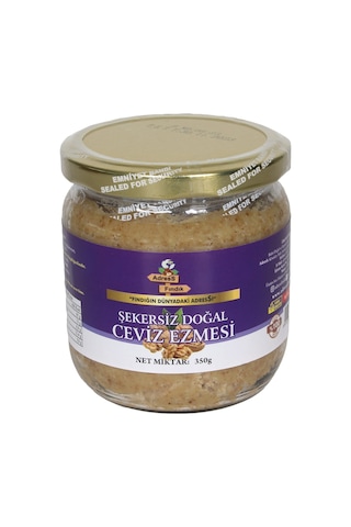 Adress Fındık Şekersiz Doğal Ceviz Ezmesi 350 G