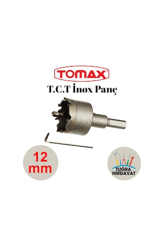 Tomax T.c.t. Metal Paslanmaz İnox Delme Testere Panç 12 Mm
