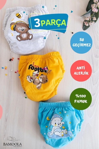 3 Adet Kız - Erkek Lüx Çocuk Alıştırma Külodu Modellerde Farklılık Olabilir