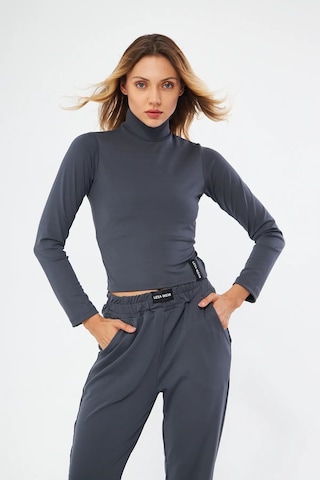 Lesa Wear Soft Touch Balıkçı Yaka Bluz Antrasit Antrasit