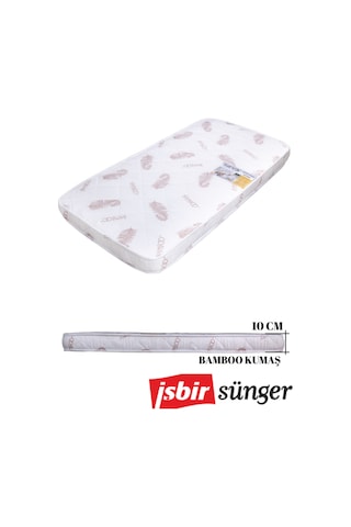 10 Cm Ortapedik Sünger Özel Bambu Kumaş Park Beşik Ve Anne Yanı Beşik Yatağı Model:12565 50 x 90 CM