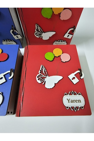 Ahşap Kitap Şeklinde Kumbara