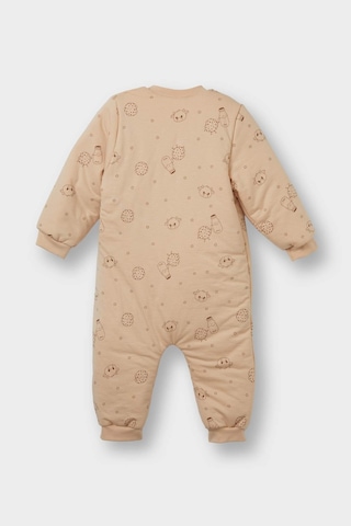 Defacto Erkek Bebek 2,5 Tog Elyaf Süt Baskılı Penye Tulum F3544a525wnbg287 Bej