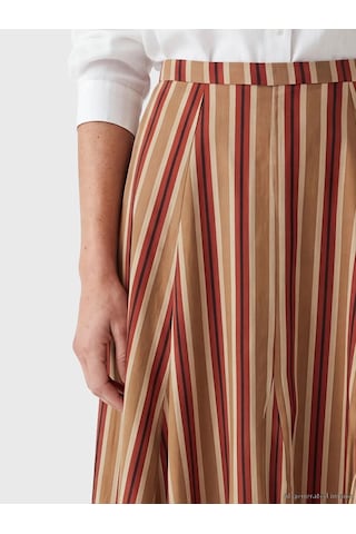 Lc Waikiki Kahverengi Regular Fit Çizgili A Kesim Etek