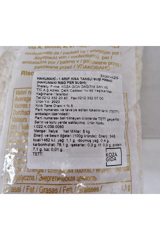 Scotti Hakumaki Sushi Pirinç 5 KG