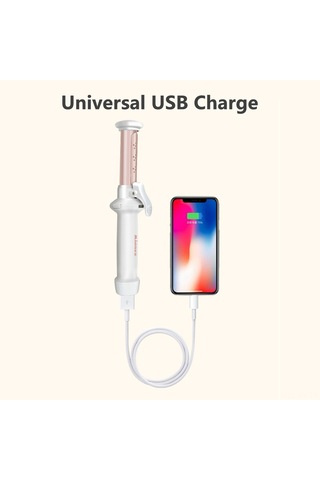 Shineyee Usb Şarjlı Taşınabilir Seramik Saç Maşası - Islak Ve Kuru Saçlar İçin Hızlı Isınma Özelliği İle Ms-5900