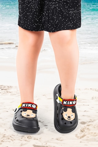 Kiko Kids Twg 755-1 Plaj Havuz Eva Kız Çocuk Terlik Siyah