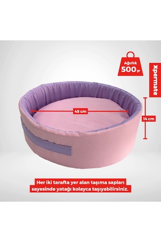 Xpermate Sünger Simit Küçük Irk Köpek Yatağı ve Kedi Yatağı 45 CM