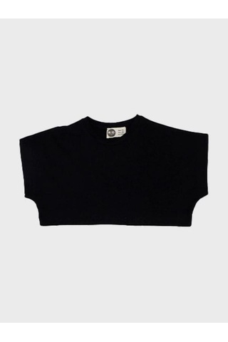 R.g Kız Çocuk Pamuklu Basic Crop T-shirt-15860 Siyah