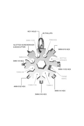 Çok Amaçlı Kar Tanesi Tornavida Seti 18 İn 1 Renk