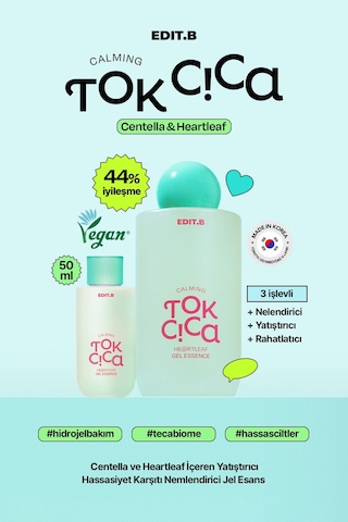 Edıtb EDIT.B Centella ve Heartlef Yatıştırıcı Hassasiyet Karşıtı Nemlendirici Jel Yapıda Esans 50ML