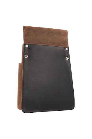 Aclassics 10 Cm Deri Kemer Çantası, Garson Cüzdanı Için Uygun, Kalem Halkalı, 1l Hacim Kahverengi