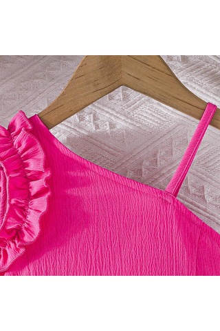 6m-5y Kız Çocuk Giyim Çocuk Yaz Kısa Kollu + Şort İki Parça Kız Çocuk Kısa Kollu Takım Kırmızı