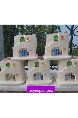 Alaçatı Evi Büyük Boy Saksı