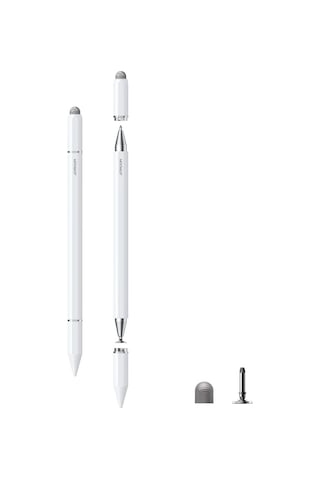 Joyroom 3'ü 1 Arada Manyetik Pasif Kapasitif Stylus Kalem - Beyaz