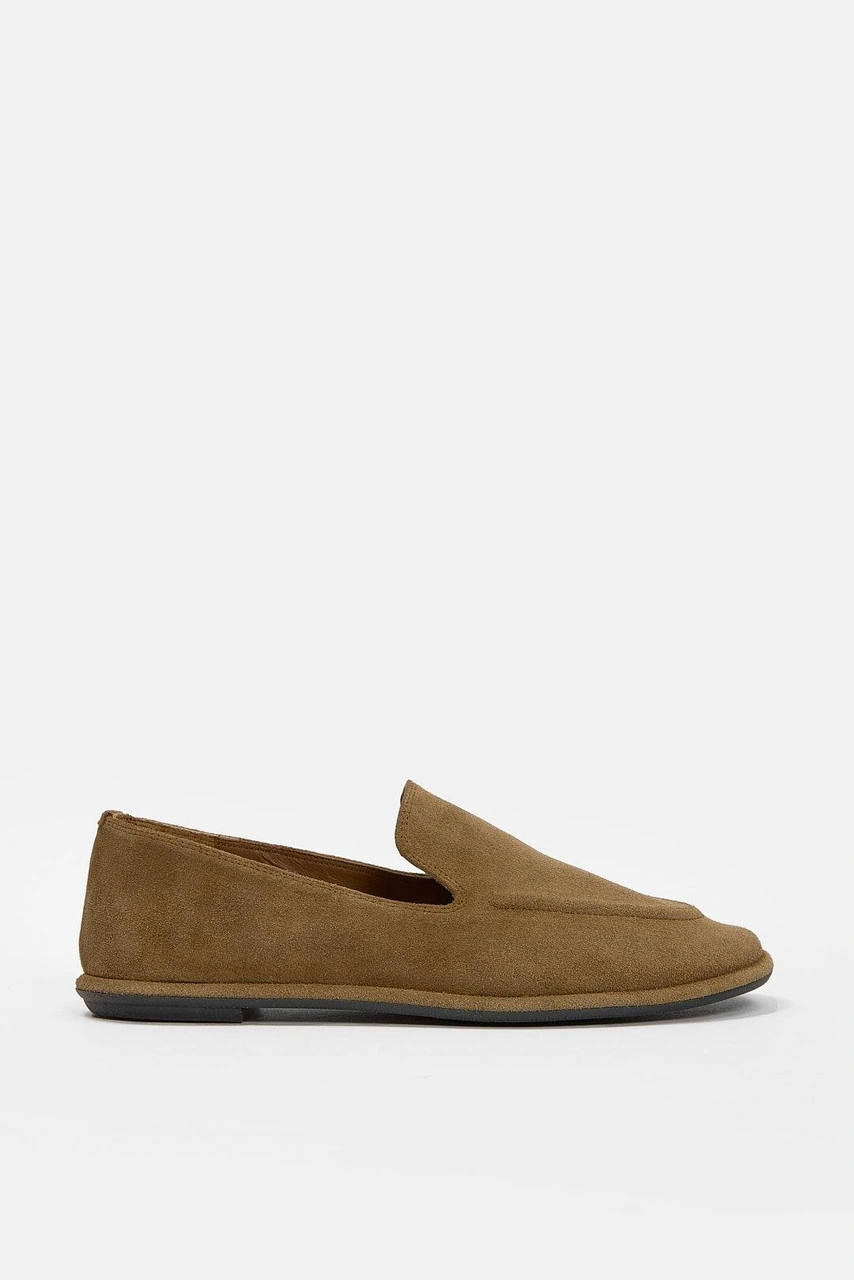 Moose Camel Süet Hakiki Deri Kadın Loafer CAMEL