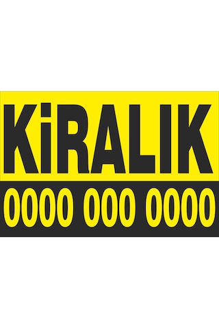 Kişiye Özel Satılık Kiralık Daire Oto Pvc Levha 30x20 Cm