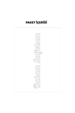 Beyaz Babam Sağolsun Araç Sticker 21x29 Cm, Oto Sticker, Araba Sticker