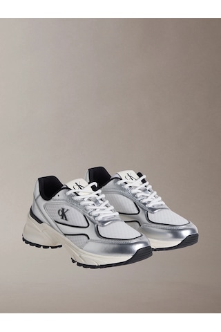 Calvin Klein Hike Runner Mesh Mix Kadın Gri Spor Ayakkabı Yw0yw02063-0ıx -12322 Gri