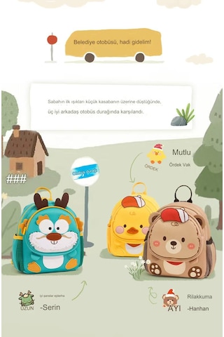 Xinxin Yeni Çocuk Anaokulu Erkek Ve Kız Çiçek Tavşan Sırt Çantası