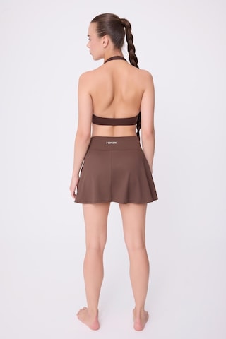 Hıghrıse Flexflow Yüksek Bel Tenis Spor & Aktif Yaşam Etek-şort Skort -2679 Kahverengi